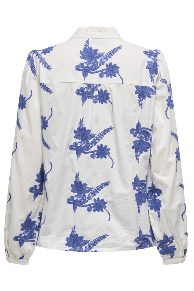ONLJAMILLA LS EMB BUTTON TOP WVN CS 15346395 CLOUD DANCER